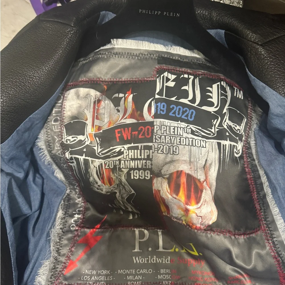 Phillip Plein leather, studded jacket - Picture 7 of 9